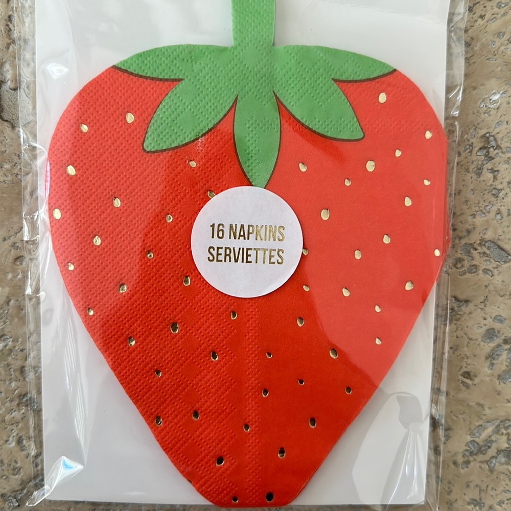 Strawberry napkins for party